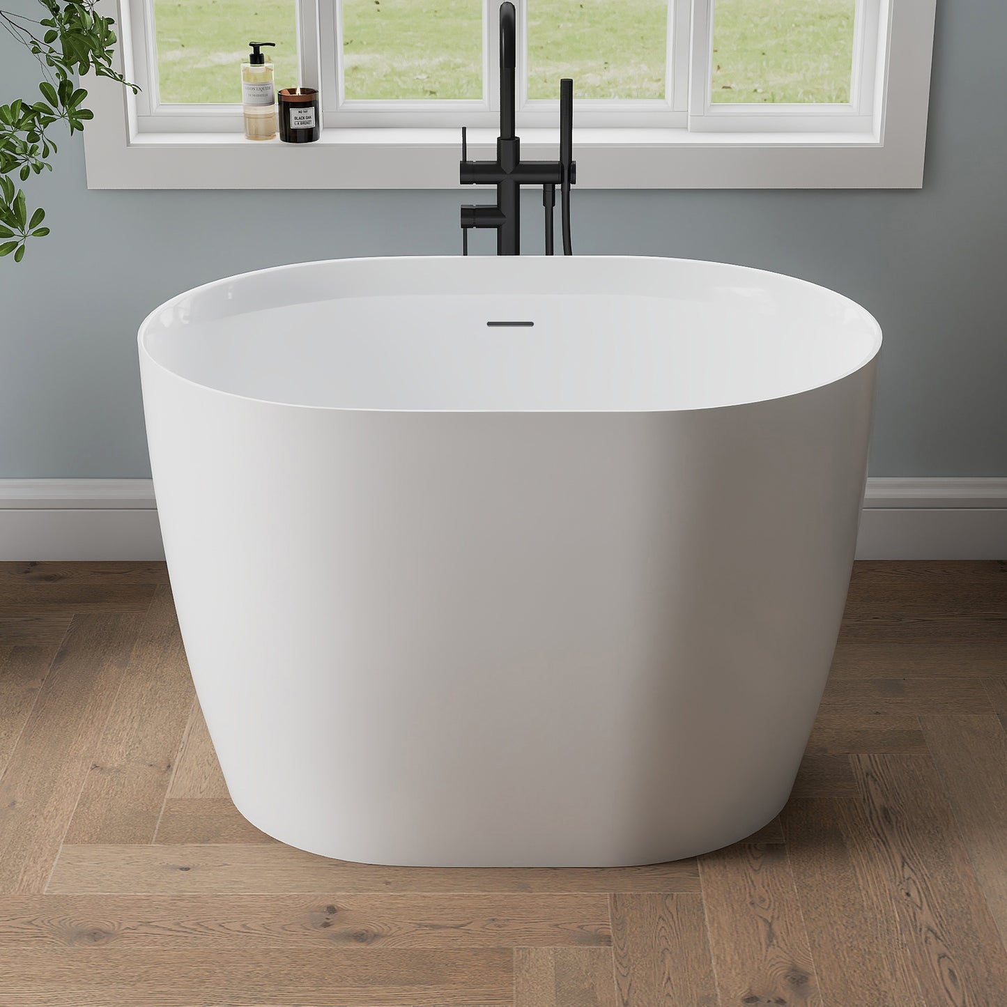 Medunjess 39'' Nimbus Freestanding Tub Deep Soaking Acrylic Bathtub
