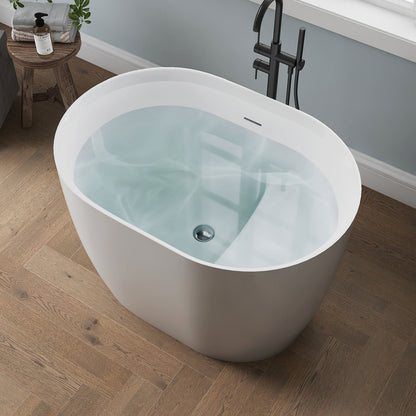 Medunjess 39'' Nimbus Freestanding Tub Deep Soaking Acrylic Bathtub
