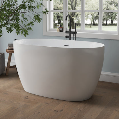 Medunjess 51'' Nimbus Freestanding Tub Deep Soaking Acrylic Bathtub