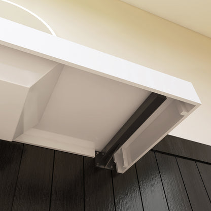 Medunjess 59" SMC Wall-Hung Bathroom Sink Precision Molded Single Basin