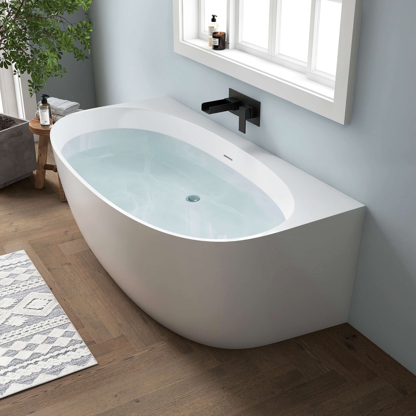 Medunjess 67'' Cove Freestanding acrylic bathtub