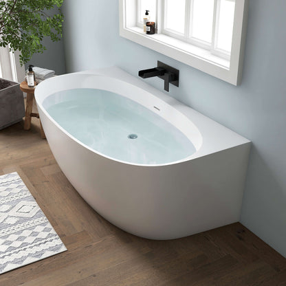 Medunjess 67'' Cove Freestanding acrylic bathtub