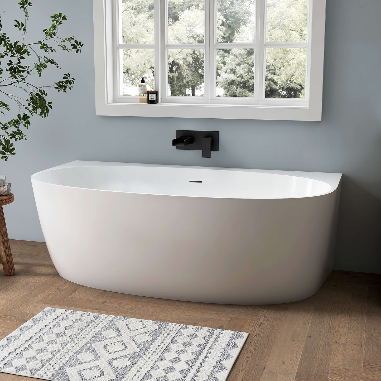 Medunjess 67'' Cove Freestanding acrylic bathtub