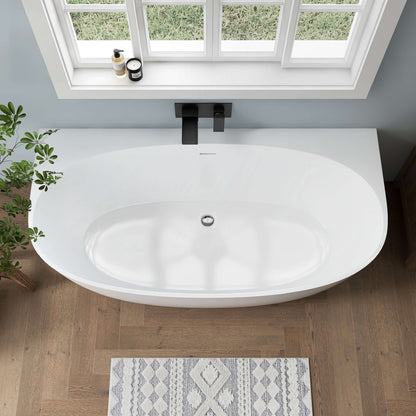 Medunjess 67'' Cove Freestanding acrylic bathtub