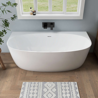 Medunjess 67'' Cove Freestanding acrylic bathtub