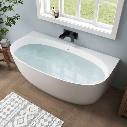 Medunjess 67'' Cove Freestanding acrylic bathtub