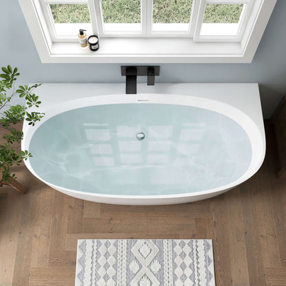 Medunjess 67'' Cove Freestanding acrylic bathtub