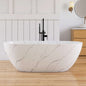 Medunjess 63'' Firmus Freestanding Bathtub Solid Surface Stone
