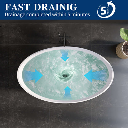 Medunjess 67'' Stone Resin Solid Surface Matte Flatbottom Freestanding Bathtub