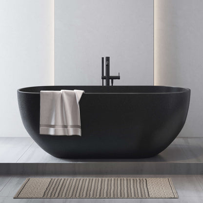 Medunjess 63'' Flecksione Freestanding Terrazzo Bathtub