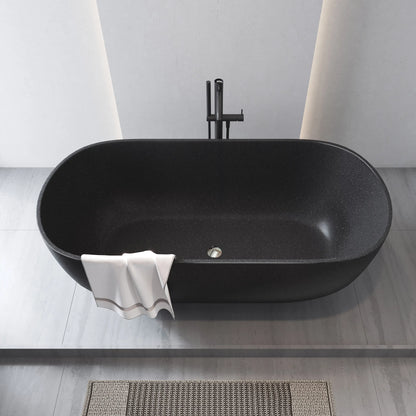 Medunjess 63'' Flecksione Freestanding Terrazzo Bathtub