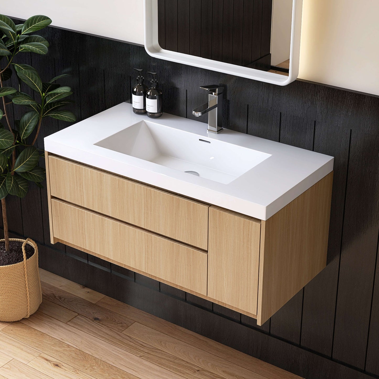 Medunjess 36'' Tide Solid Surface Basin