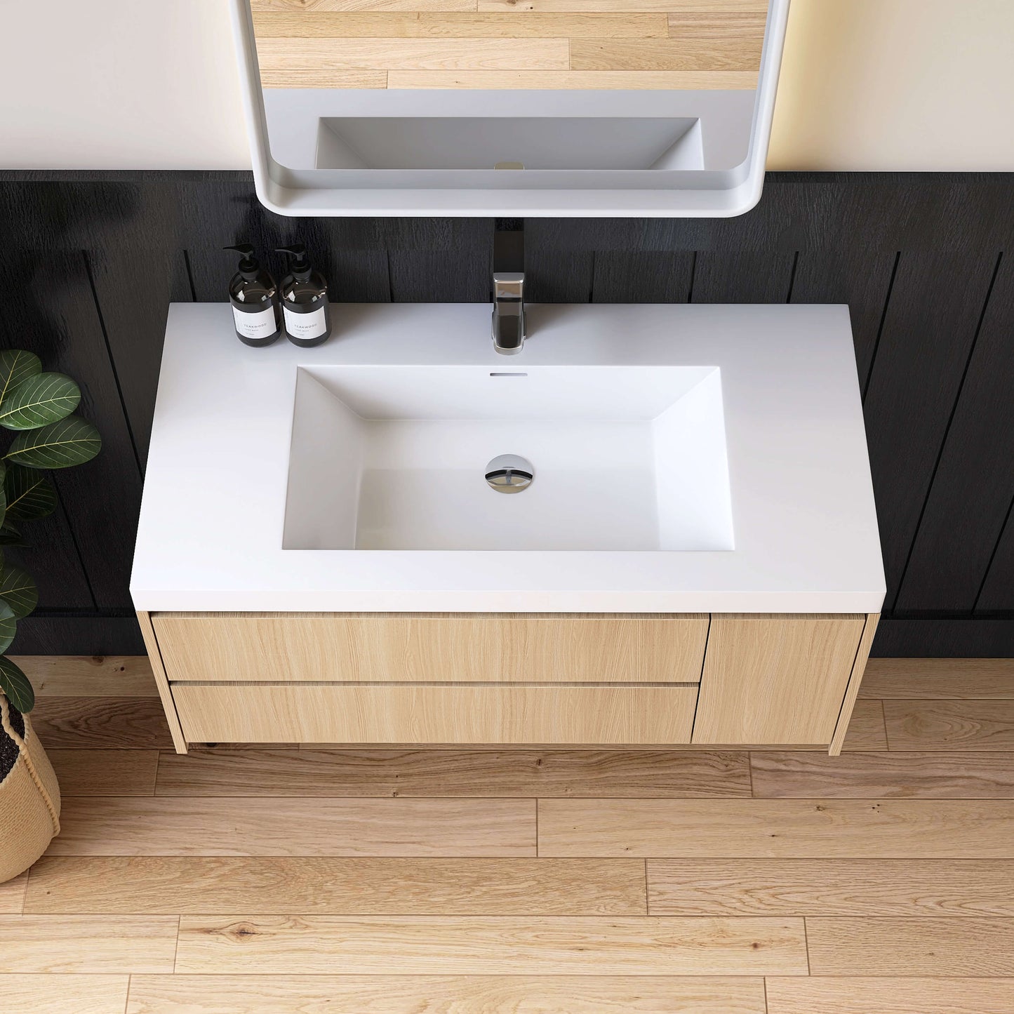 Medunjess 36'' Tide Solid Surface Basin