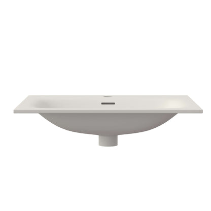 Medunjess 24'' Scoop Solid Surface Basin