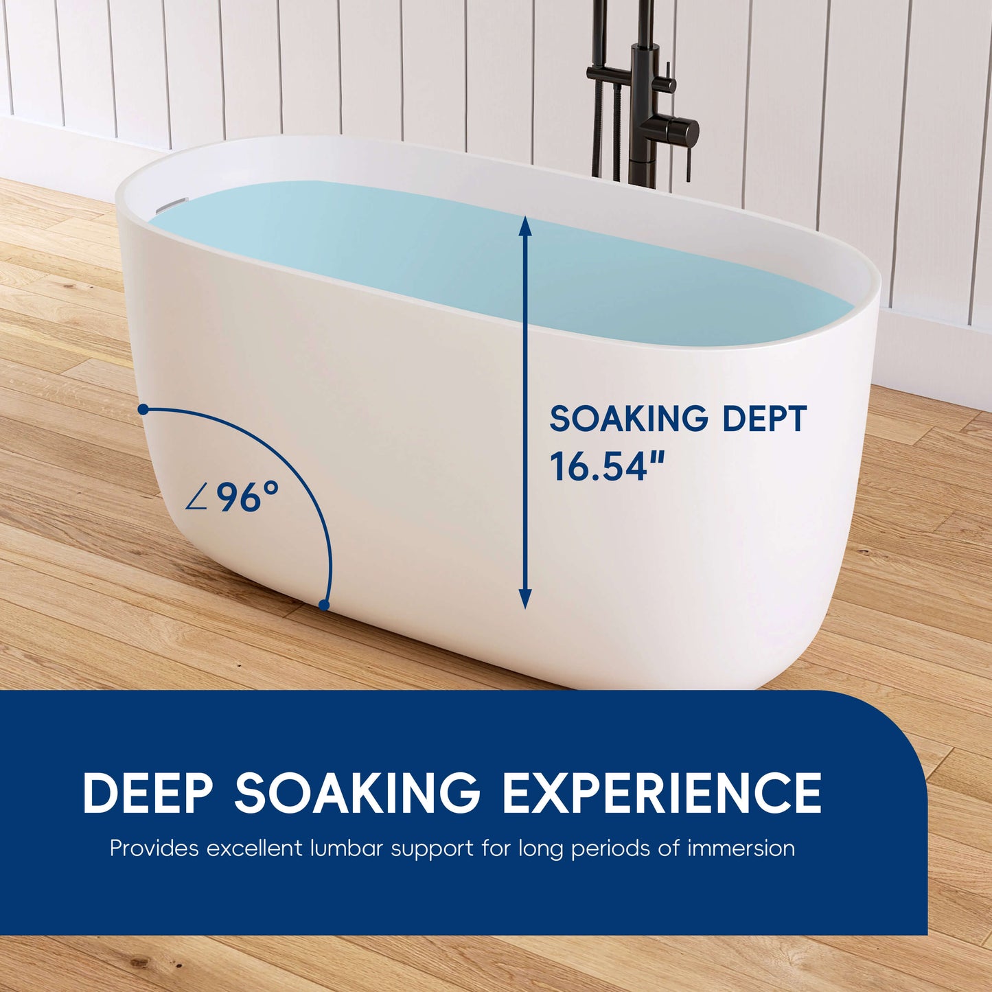 Medunjess 47'' Quaria Freestanding Bathtub Solid Surface Stone