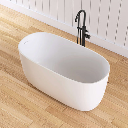 Medunjess 47'' Quaria Freestanding Bathtub Solid Surface Stone