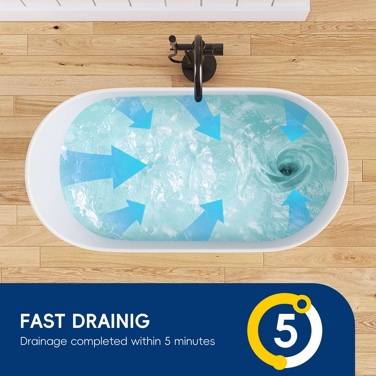 Medunjess 43''Artificial stone freestanding bathtub with seat (matte white)