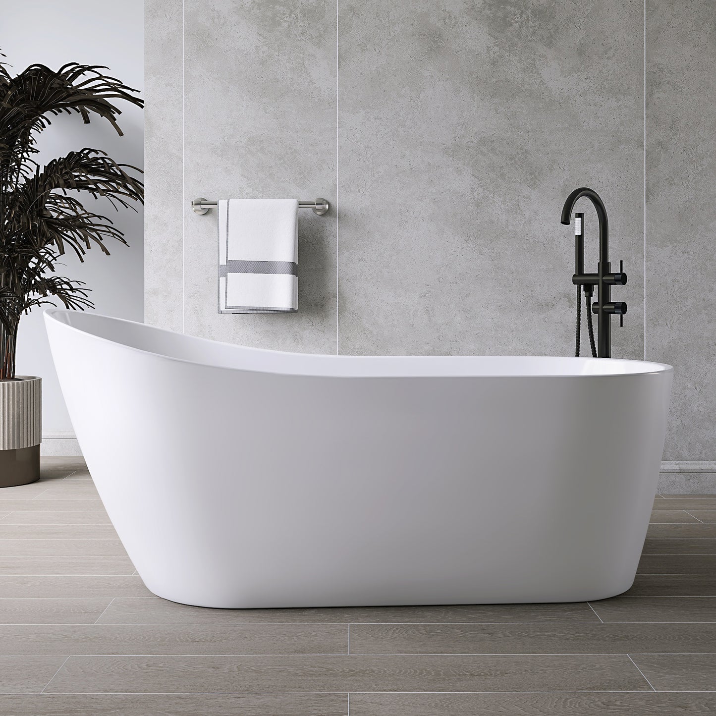 Medunjess 67'' Legacy Freestanding acrylic Bathtub
