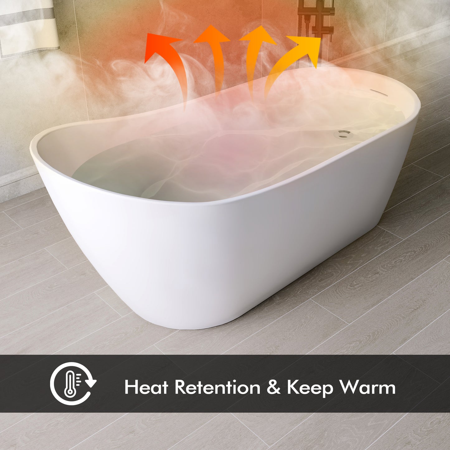 Medunjess 67'' Legacy Freestanding acrylic Bathtub