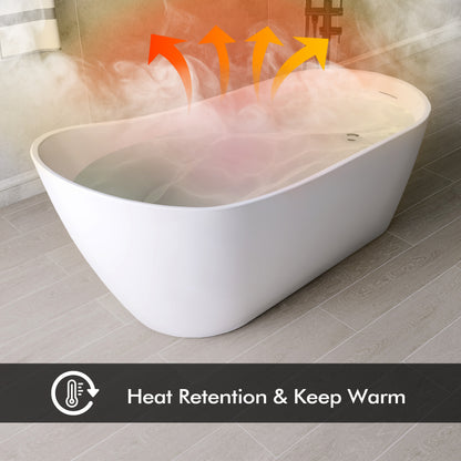 Medunjess 67'' Legacy Freestanding acrylic Bathtub