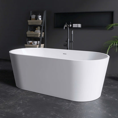 Medunjess 67” Lumina Freestanding acrylic bathtub