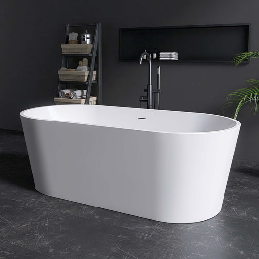 Medunjess 67” Lumina Freestanding acrylic bathtub