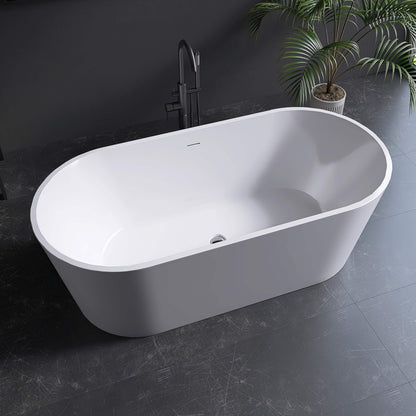 Medunjess 67” Lumina Freestanding acrylic bathtub