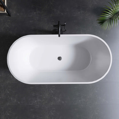Medunjess 67” Lumina Freestanding acrylic bathtub