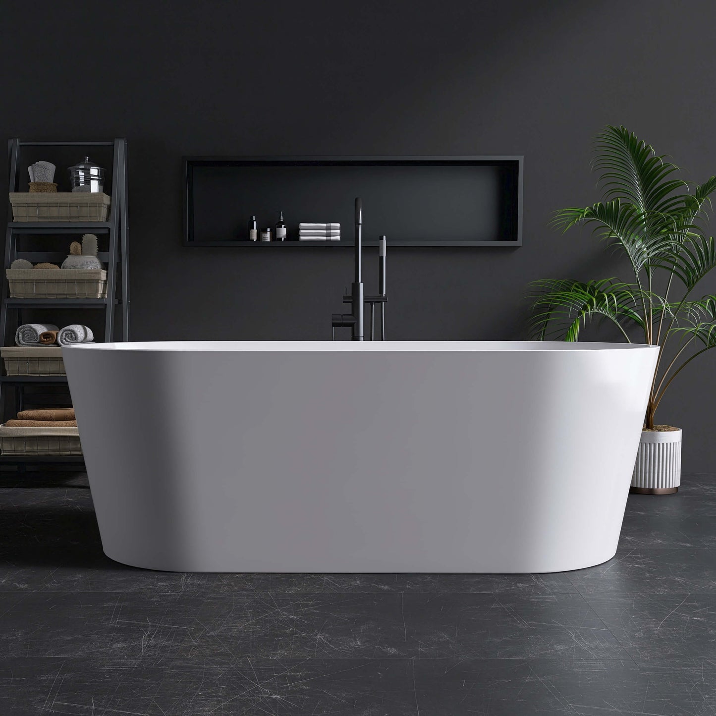 Medunjess 67” Lumina Freestanding acrylic bathtub
