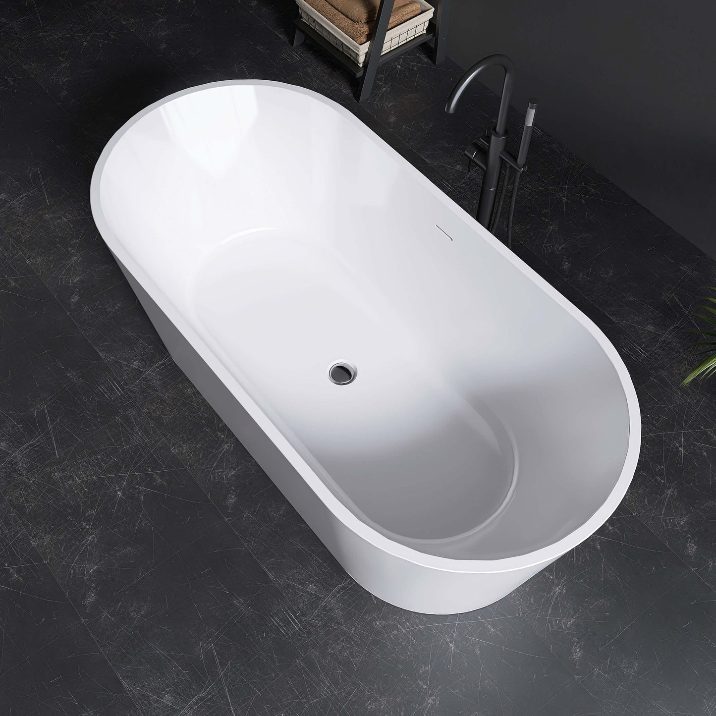 Medunjess 67” Lumina Freestanding acrylic bathtub