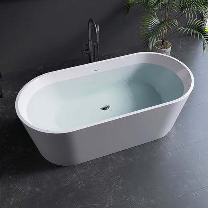 Medunjess 67” Lumina Freestanding acrylic bathtub