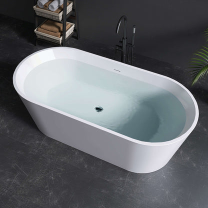 Medunjess 67” Lumina Freestanding acrylic bathtub
