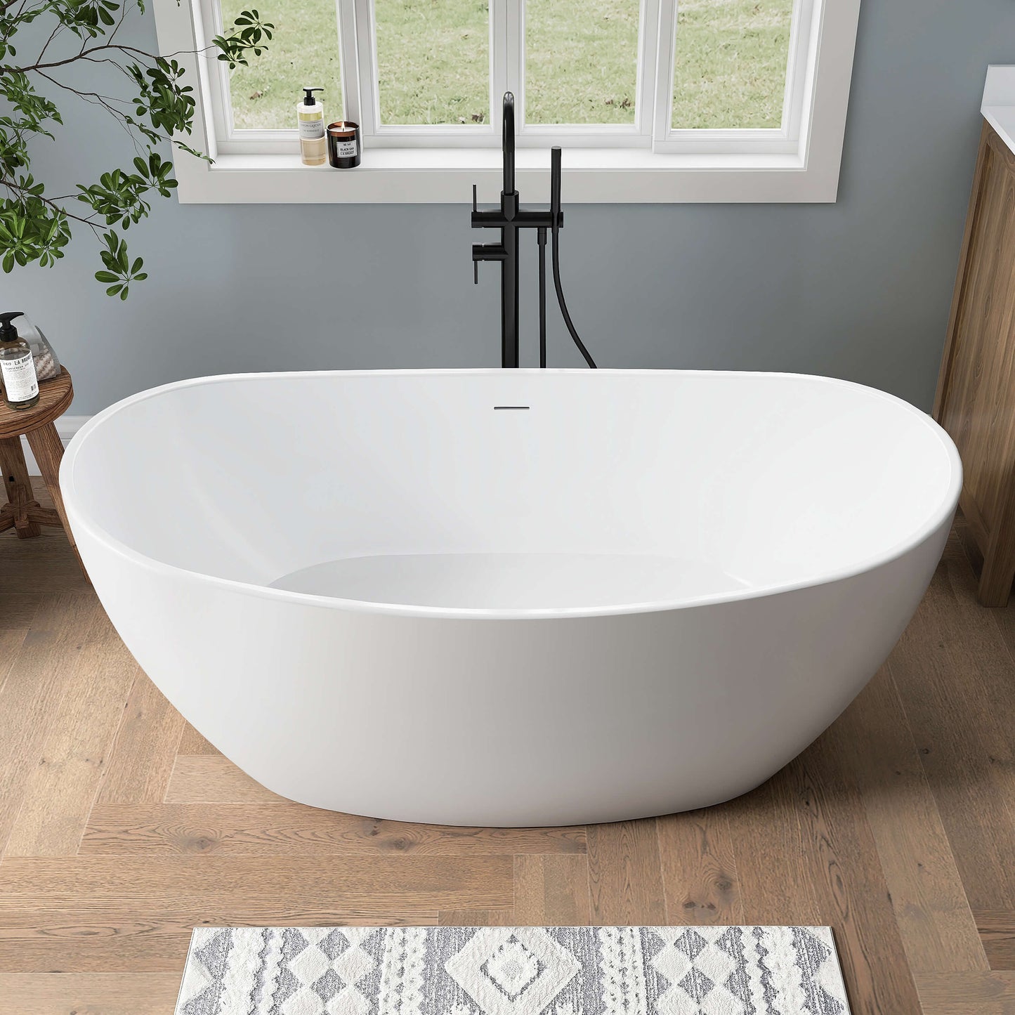 Medunjess 61'' Ethos Freestanding acrylic bathtub