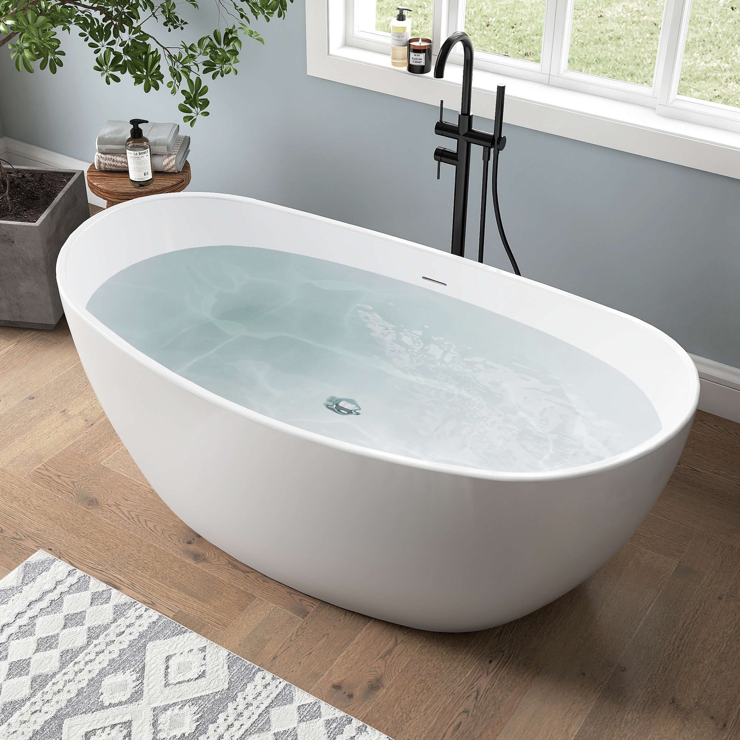 Medunjess 61'' Ethos Freestanding acrylic bathtub