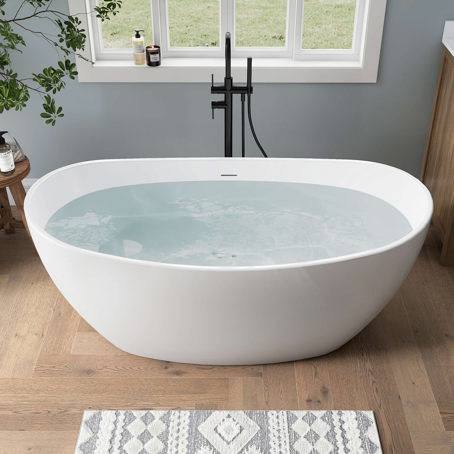 Medunjess 61'' Ethos Freestanding acrylic bathtub