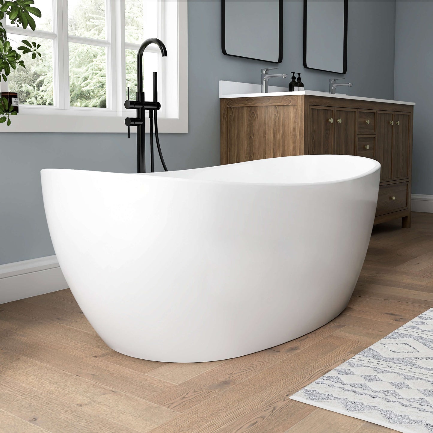 Medunjess 61'' Ethos Freestanding acrylic bathtub