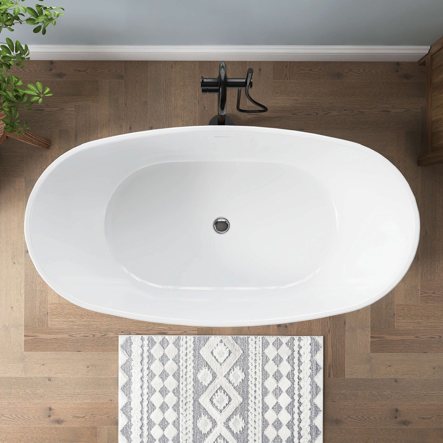 Medunjess 61'' Ethos Freestanding acrylic bathtub