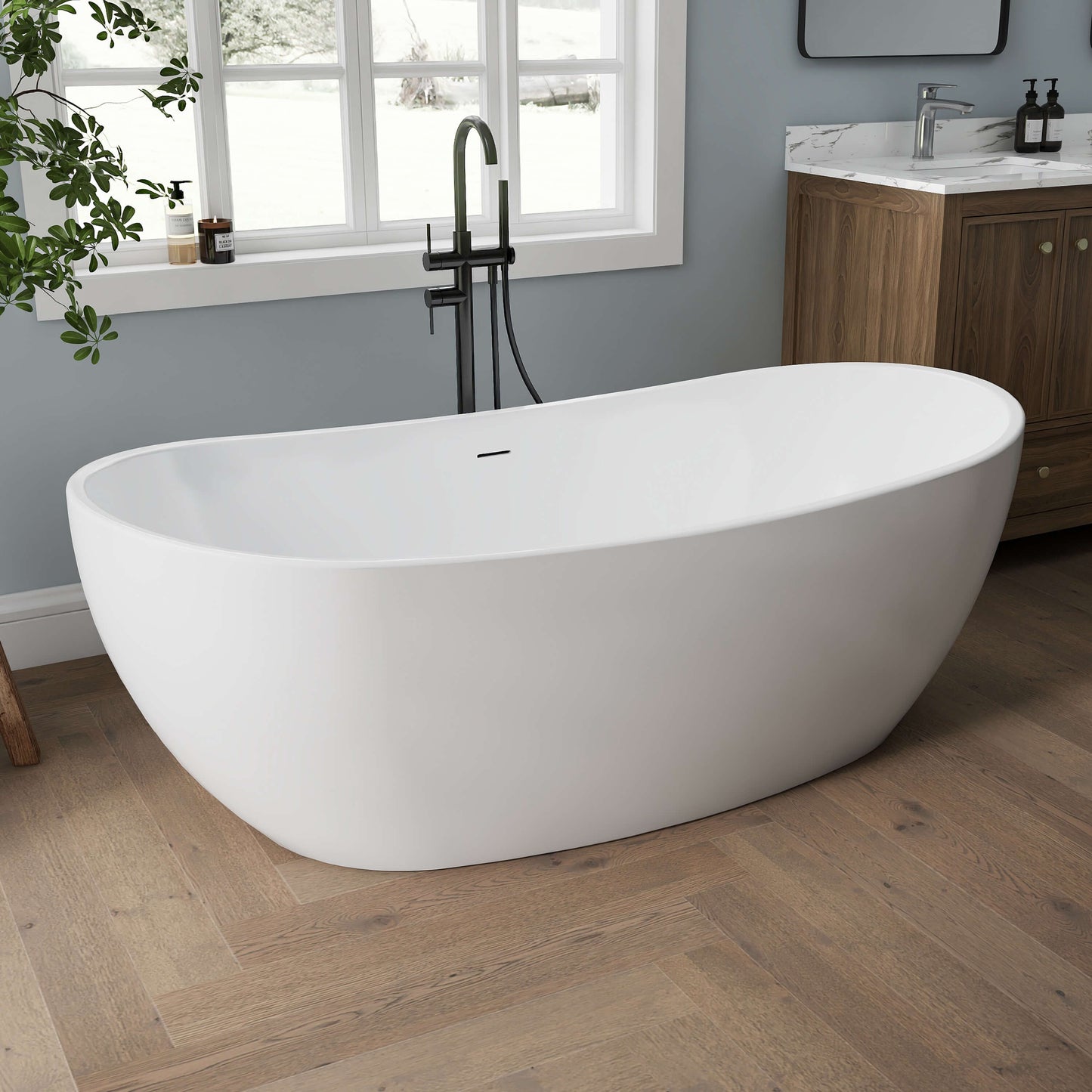 Medunjess 66'' Ethos Freestanding acrylic bathtub