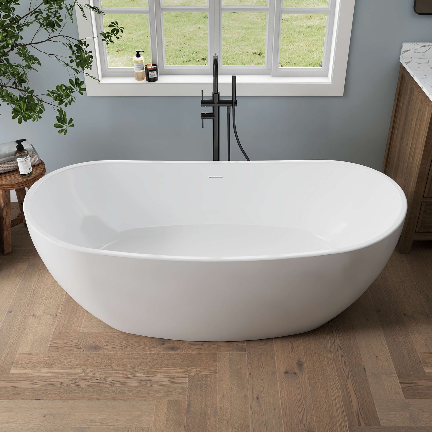 Medunjess 66'' Ethos Freestanding acrylic bathtub