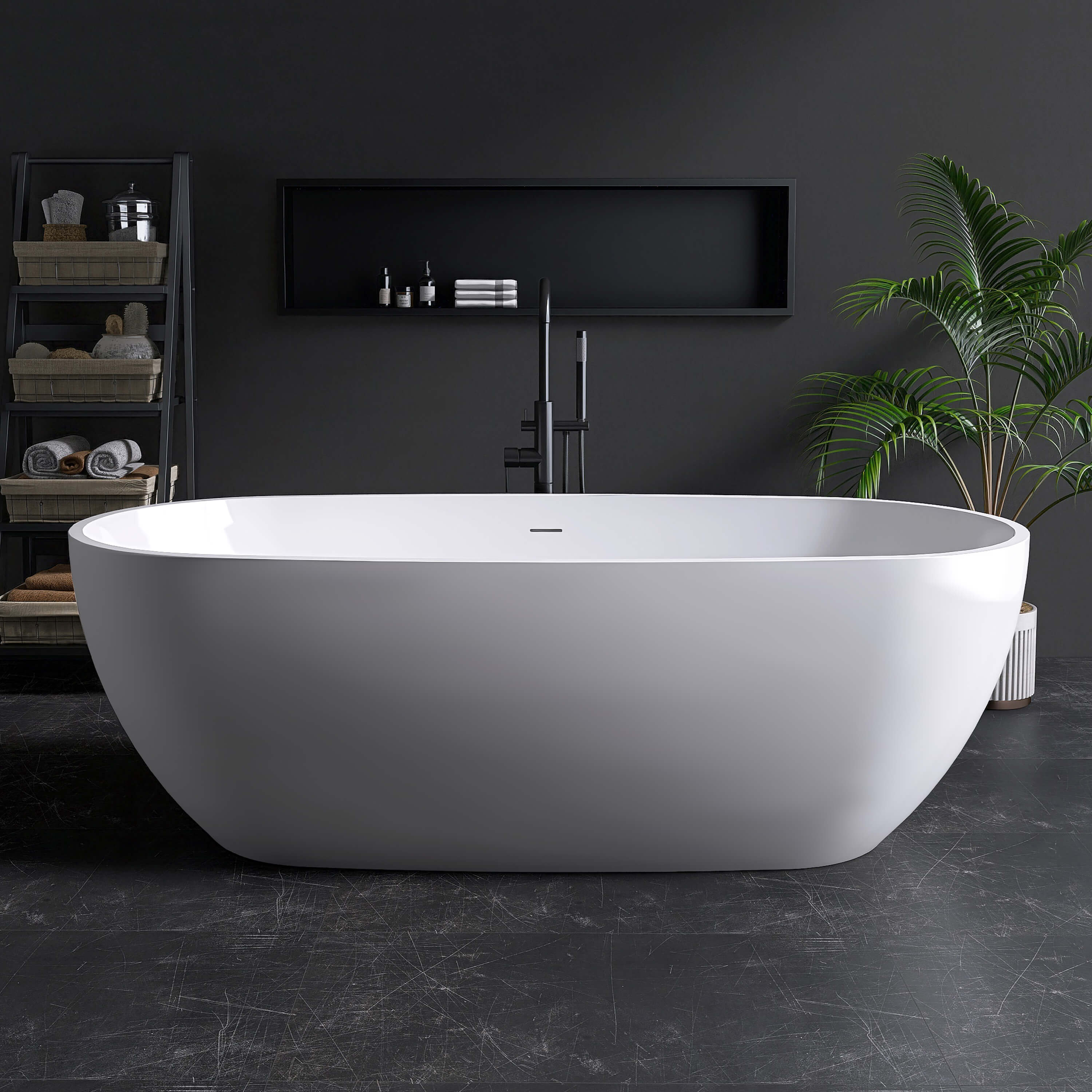Medunjess 71'' Form Freestanding acrylic bathtub