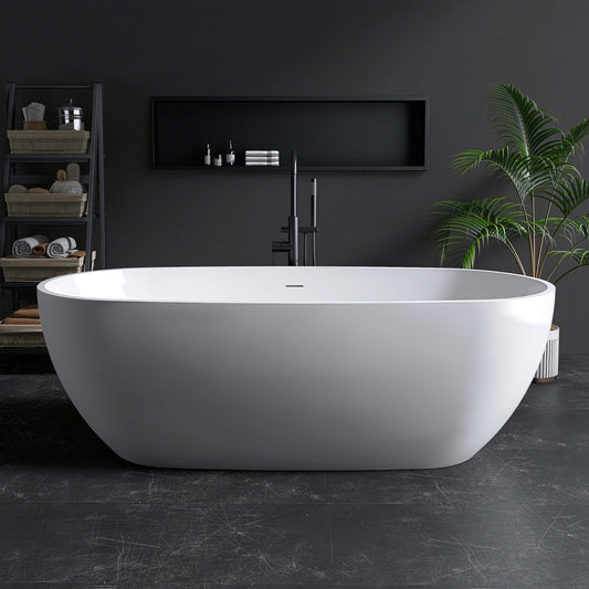 Medunjess 71” Form Freestanding acrylic bathtub