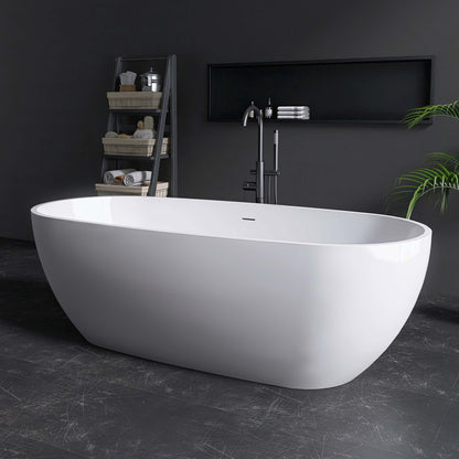 Medunjess 71” Form Freestanding acrylic bathtub