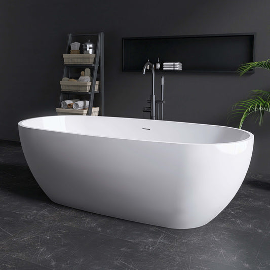 Medunjess 71” Form Freestanding acrylic bathtub