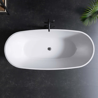 Medunjess 71” Form Freestanding acrylic bathtub