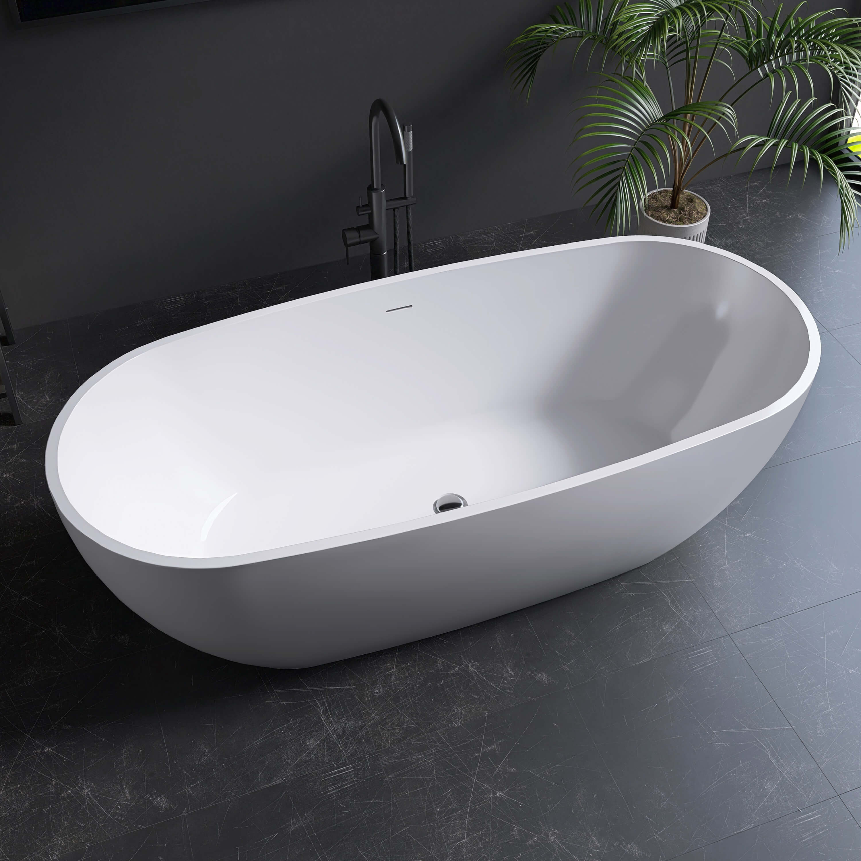 Medunjess 71'' Form Freestanding acrylic bathtub