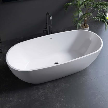 Medunjess 71” Form Freestanding acrylic bathtub