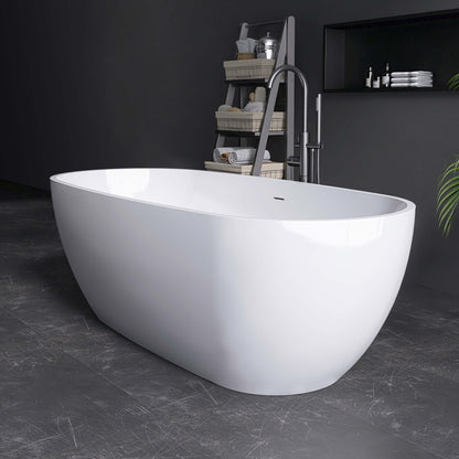 Medunjess 71” Form Freestanding acrylic bathtub