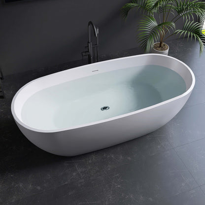 Medunjess 71” Form Freestanding acrylic bathtub