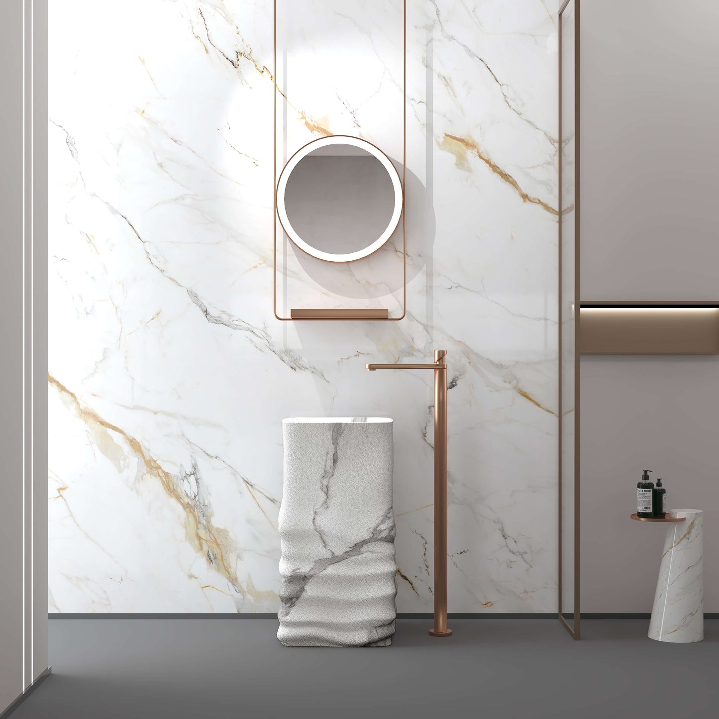 Medunjess 16.5''x33.4'' Plinth Pedestal Basin