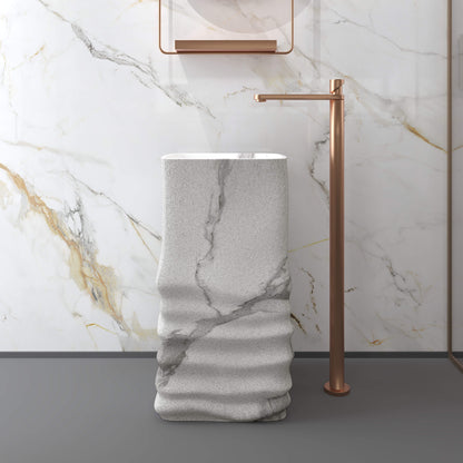 Medunjess 16.5''x33.4'' Plinth Pedestal Basin